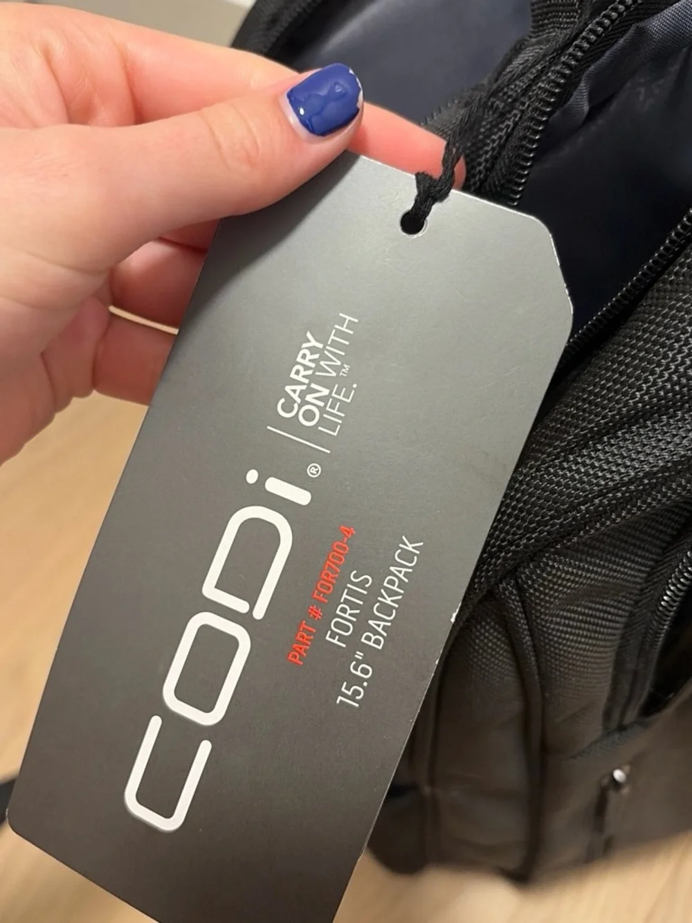CODI Black Compact Travel/Business Backpack